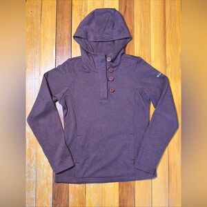 Columbia Maroon Button-Up Hoodie